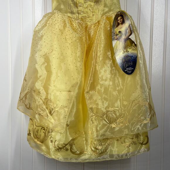 NWT Disney Beauty and the Beast Girls Yellow Belles Balls Gown Dress Size 4-6 - Picture 4 of 5